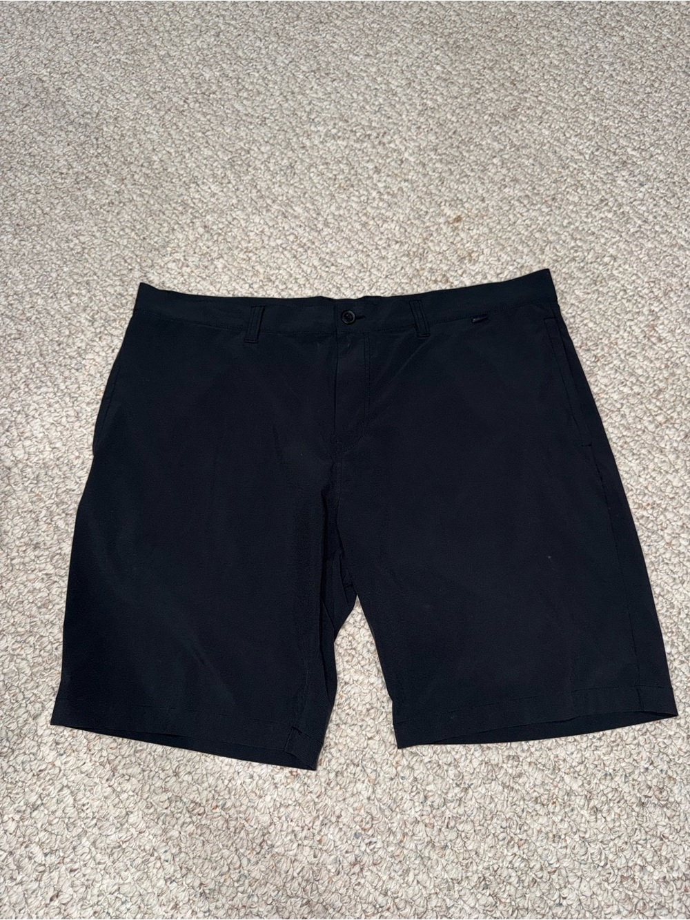 Travis Mathew Black Flat-Front Performance Shorts